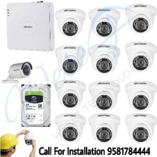 Hikvision 13 CCTV Camera 2MP 1 bullet 12 dome HD 8ch DVR Combo set