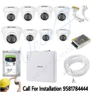 Hikvision CCTV Camera 8 Dome 2MP HD Camera 8ch DVR Combo set