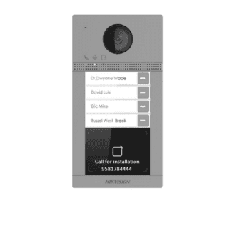 HIKVISION 4BOTTUON VILLA DOOR STATION ACCESS CONTROL VDP DS-KV8413-WME1 BUILTI-IN 2MP HD CAMERA IR SUPPORT IP65