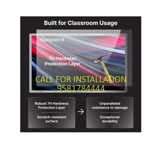 INTERACTIVE FLAT PANNEL TEACMINT X1 Pro 75INCH Classroom Tech True 4K UHD Android OS 8GB RAM 128GB ROM in-Built 13 MP 4K Camera 30W Speakers