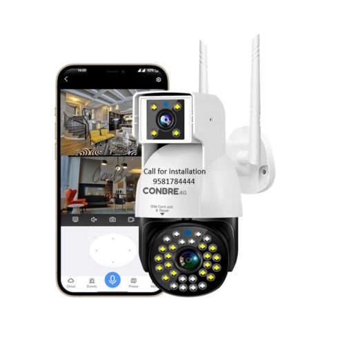 Conbre 4G 3+3MP Dual Lence Outdoor Wireless Solar CCTV Camera