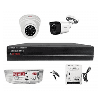 CP PLUS 2HD CCTV Cameras 1MP and 4Channel DVR Kit