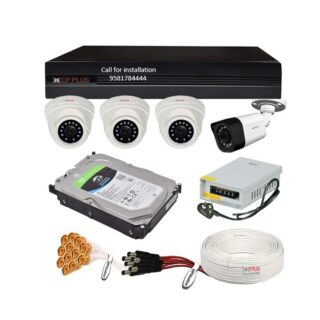 CP PLUS 2.4MP 4Camera Combo with DVR 3Dome 1Bullet
