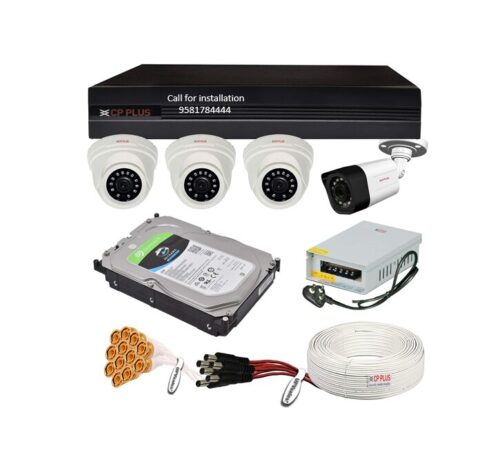 CP PLUS 2.4MP 4Camera Combo with DVR 3Dome 1Bullet