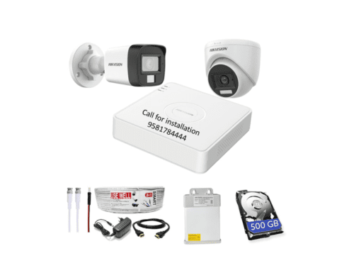 HIKVISION 2MP HD 2CCTV Camera Full Combo 1Bullet 1Dome