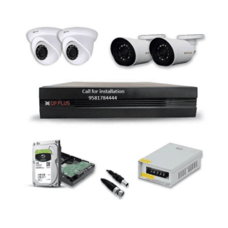 CP Plus 2.4MP 4Channel DVR with 4CCTV Cameras Combo HDD