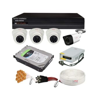 CP PLUS 2.4MP 4Camera Combo Set 4Ch DVR 4Cameras HDD