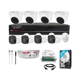 CP Plus 2.4MP 8Camera and 8Channel DVR 2TB Hardisk Combo