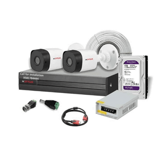 CP Plus 2.4MP 2Pcs Bullet CCTV Camera with 4CH DVR Combo
