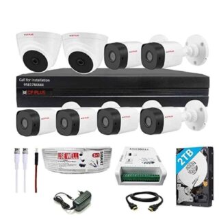 CP Plus 2.4MP 2Pcs Dome 6Pcs Bullet Camera 1TB Combo