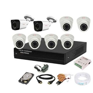 CP Plus 2.4MP 6Pcs Indoor 2Pcs Outdoor Camera 8Channel DVR Combo