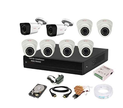 CP Plus 2.4MP 6Pcs Indoor 2Pcs Outdoor Camera 8Channel DVR Combo