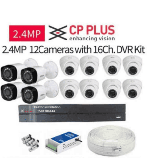 CP Plus 12Cameras 2.4MP with 16Channel DVR Combo Kit
