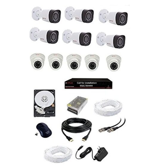 CP Plus 2.4MP 6Bullet 5Dome and 16Channel DVR Combo Set