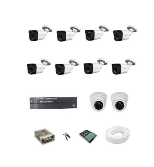 CP Plus 2.4MP 8Bullet 2Dome Camera with 16Channel DVR Kit