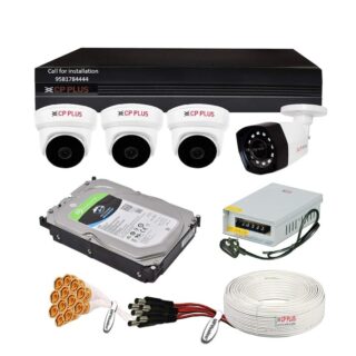 CP Plus 5MP 4Camera Combo Kit with 3Dome and 1Bullet