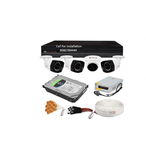 CP Plus 5MP 4Camera Combo Kit 4Ch DVR 1Dome 3Bullet
