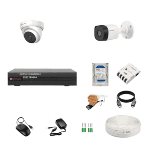 CP Plus 4Channel DVR with 5MP 1Dome 1Bullet Cameras Combo