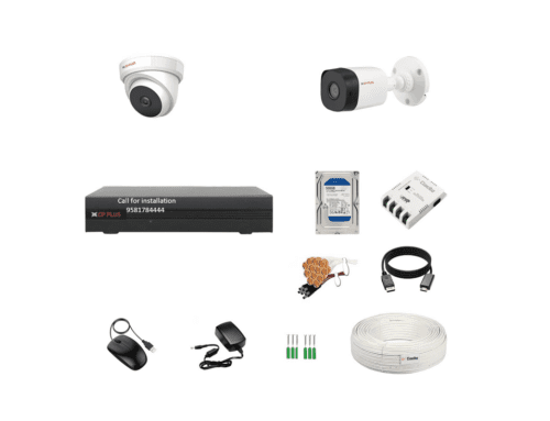 CP Plus 4Channel DVR with 5MP 1Dome 1Bullet Cameras Combo