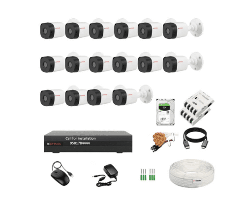 CP Plus 16Channel DVR 5MP 16Bullet Cameras Combo Audio Recording