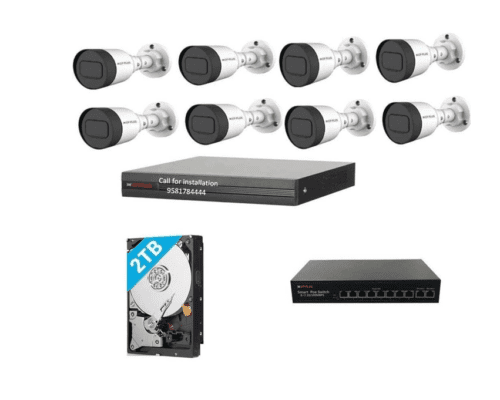 CP Plus 4MP 8Bullet Network Camera 8Channel NVR Combo Set