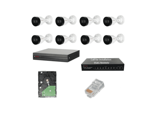 CP PLUS 2MP 8Bullet Network 8Channel NVR Combo with HDD