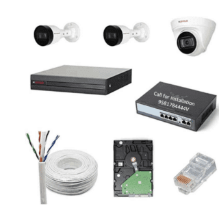 CP Plus 2MP 3Camera 4Channel NVR Kit 2Bullet 1Dome HDD