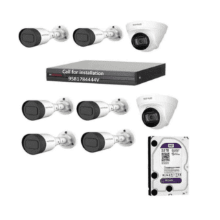 CP Plus 2MP 8Cameras 8Channel NVR Kit 6Bullet 2Dome HDD