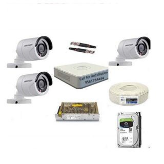 HIKVISION 2MP Cameras 3Bullet 4Channel DVR Combo KIT 500GB HDD