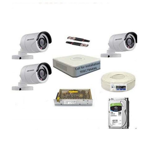 HIKVISION 2MP Cameras 3Bullet 4Channel DVR Combo KIT 500GB HDD