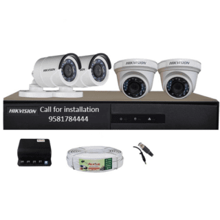 HIKVISION 1080p FHD 2MP 4Channel DVR Camera Kit 2Bullet 2Dome