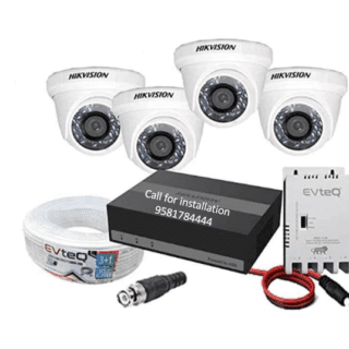 Hikvision 2MP 4Dome 4Channel 300GB Embedded Storage DVR Camera Combo