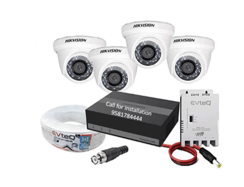 Hikvision 2MP 4Dome 4Channel 300GB Embedded Storage DVR Camera Combo