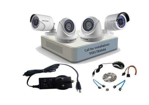 HIKVISION 4CH Turbo HD DVR 2Dome 2Bullet Camera Combo