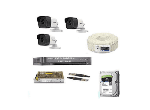 Hikvision 5MP 4Channel DVR Camera Combo Kit with 3Bullet Camera