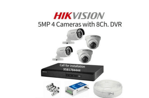 Hikvision 4Cameras 5MP with 8Channel DVR Combo Kit 1TB HDD