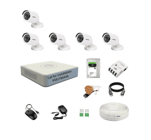 HIKVISION 8Channel DVR with 2MP 5Bullet Cameras 1TB HDD Combo
