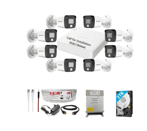 HIKVISION Full HD 8Channel DVR with 2MP 8Outdoor Cameras Combo
