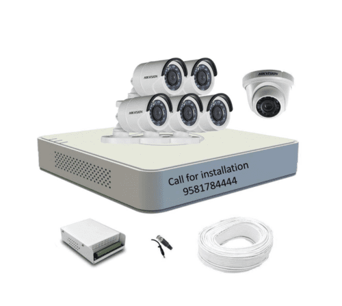 Hikvision Full HD 2MP 6Cameras 8Channel Full HD DVR Kit