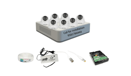 Hikvision 2MP 8Ch HD DVR 2MP 7Dome Camera HD Combo