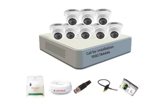 HIKVISION 8Channel DVR 1MP 8Dome LED CCTV Camera combo