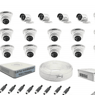HIKVISION Surveillance Kit of 4Bullet and 12Dome Camera 16Ch DVR