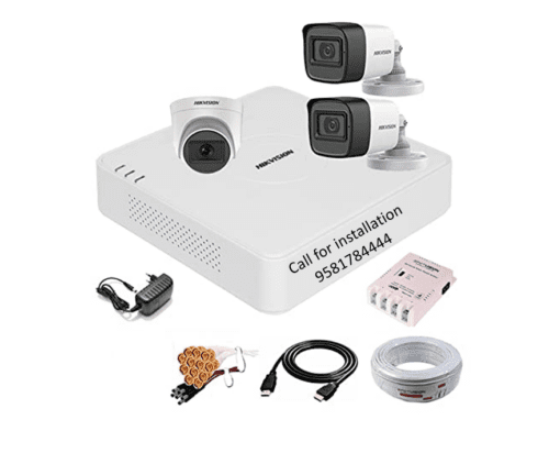 HIKVISION 5MP 4Channal DVR 2Bullet 1Dome Camera Combo