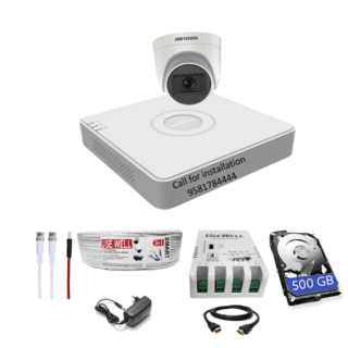 HIKVISION 4Channel DVR with 5MP 1Dome Camera Audio Recording Combo