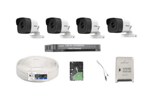 Hikvision 5MP 4Bullet Camera with 4Channel DVR Combo
