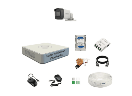 HIKVISION 4Channel DVR with 5MP 1Bullet Cameras with Audio Recording