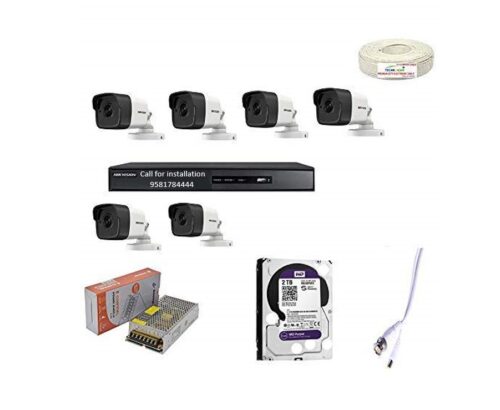 HIKVISION 5MP 6Bullet Cameras and 8Channel DVR 2TB HDD Combo