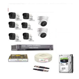 HIKVISION FHD 5MP 6Bullet and 2Dome Camera 8Channel DVR Combo