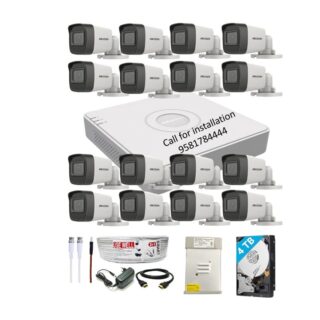 HIKVISION 16Channel DVR with 5MP 16Bullet Cameras with Audio Combo