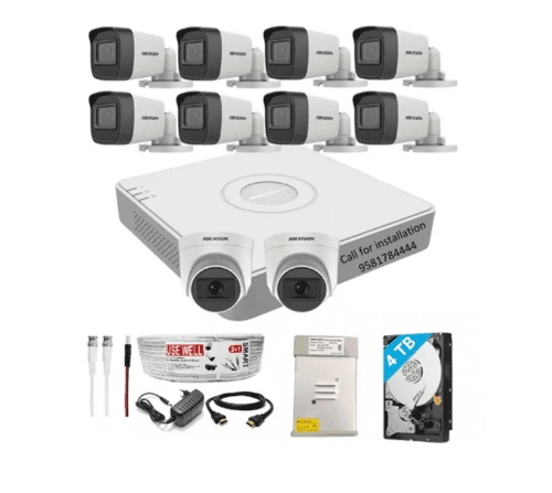 HikVision 16Channel DVR and 5MP 8Bullet 2Dome Cameras Audio Combo